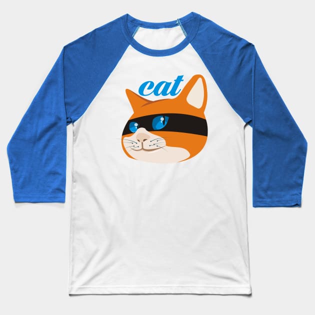 funny cat Baseball T-Shirt by Udin